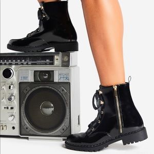 Zip-Up Combat Boots